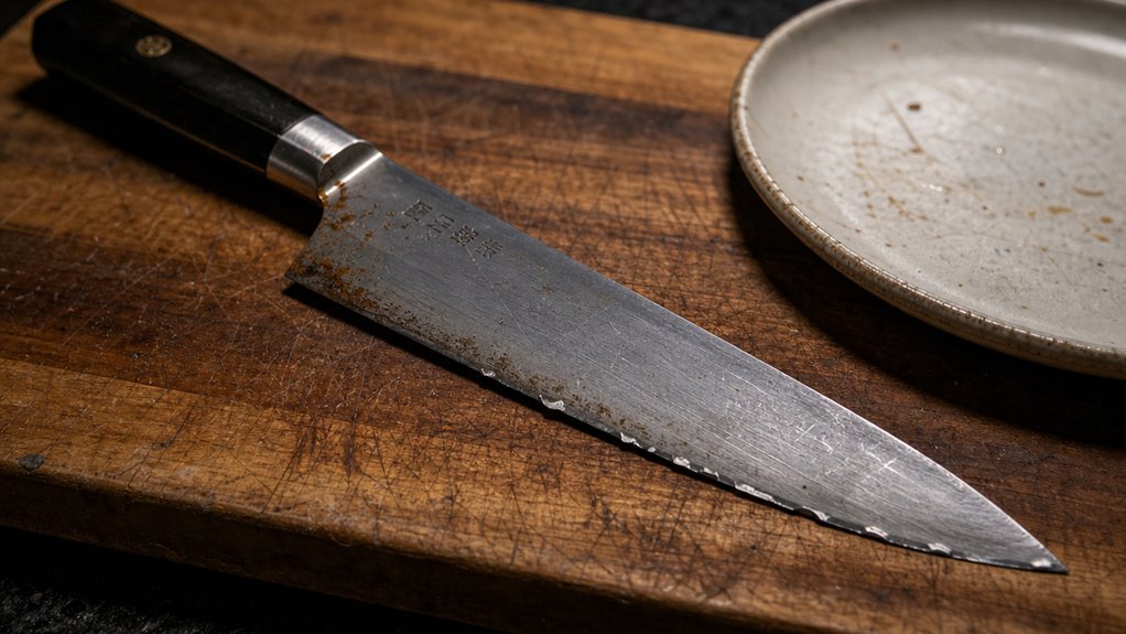 dishwasher damage and glass knife wear