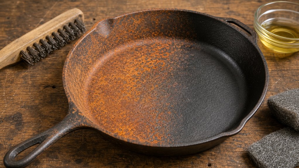 vintage cast iron skillet restoration