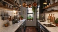 compact efficient galley kitchen