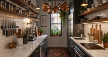 compact efficient galley kitchen