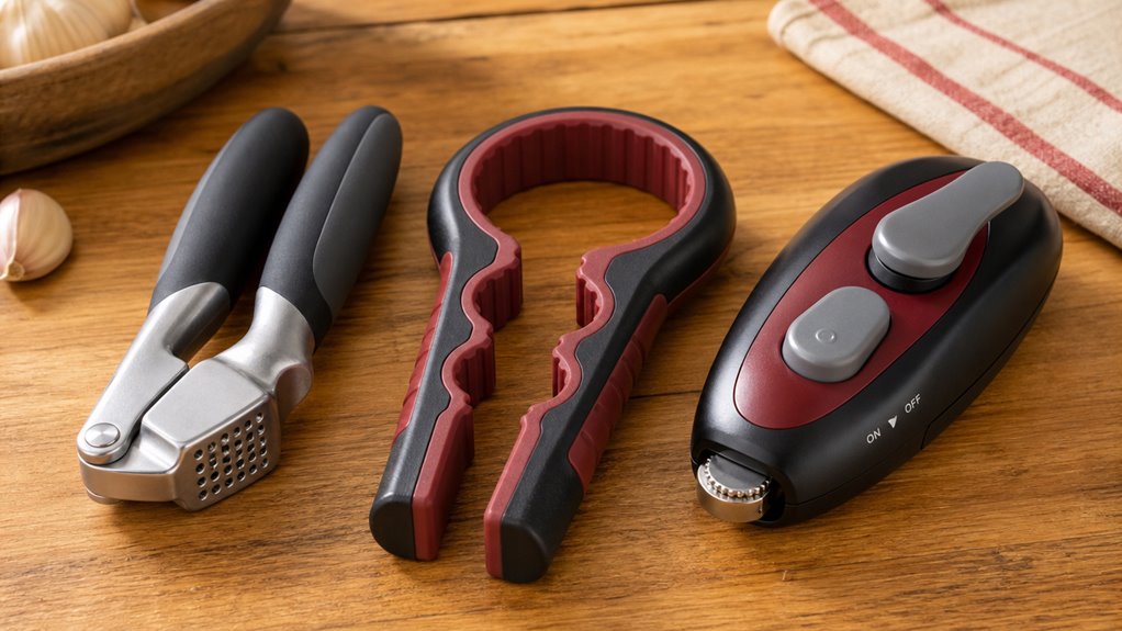 cushioned grips reduce joint strain