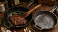 durable seasoned cast iron