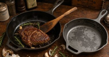 durable seasoned cast iron