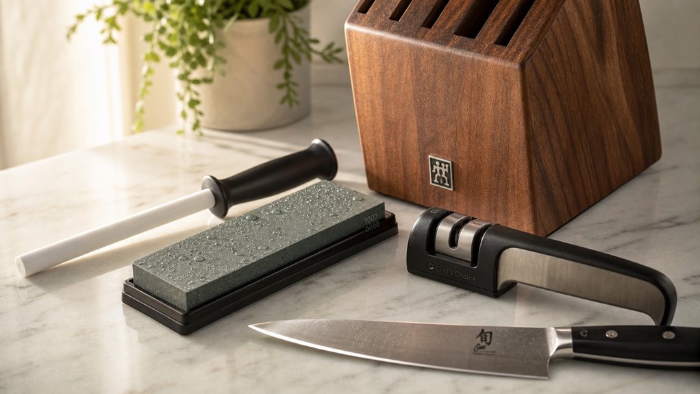 hone sharpen strop maintain