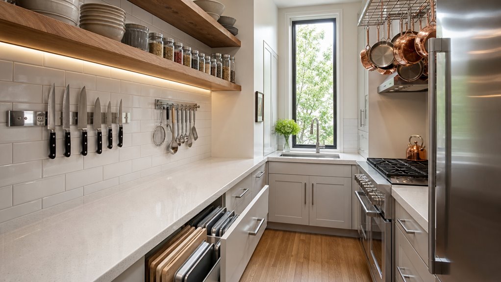 maximize vertical reclaim counter space