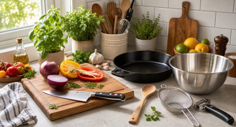 only essential kitchen tools