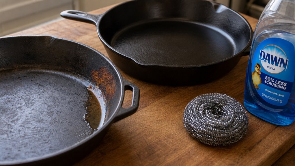 protect seasoning avoid metal tools