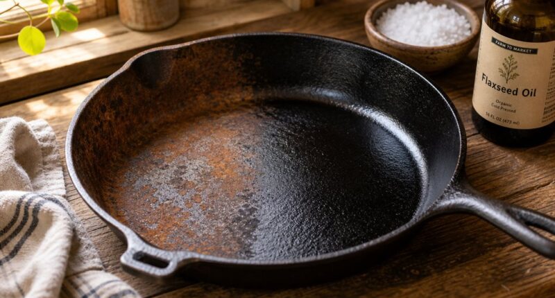 remove rust re season cookware