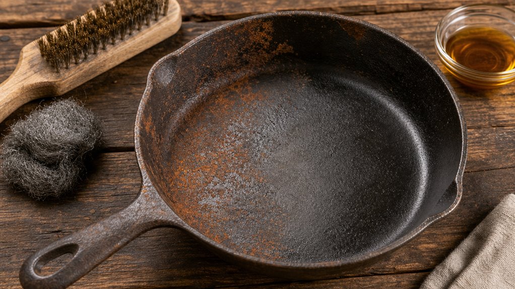 remove rust rebuild seasoning