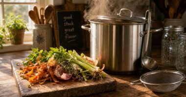 save veggie scraps make stock