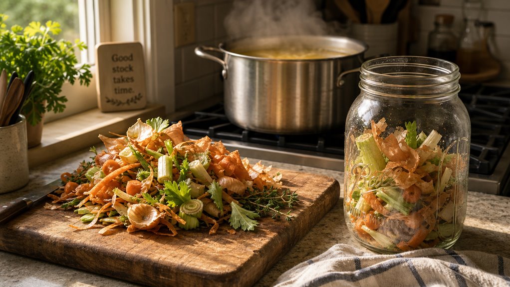 scraps simmered into savory stock